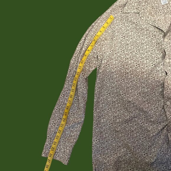 RedSquad Vintage-Style Brown Floral Print Button-Up Shirt Men’s XXL - Picture 6 of 7